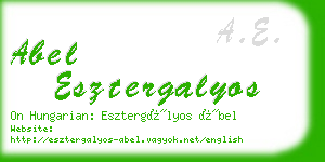 abel esztergalyos business card